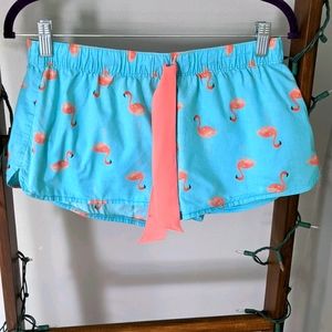Aerie Flamingo Pajama Shorts Size M